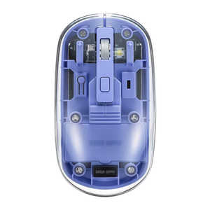 サンワサプライ Bluetoothワイヤレスマウス(透明ケース・充電式) MA-SWBIRS332BL