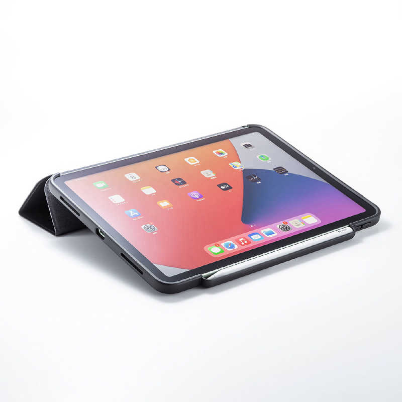 サンワサプライ サンワサプライ 10.9インチ iPad Air(第4世代)､11インチ iPad Pro(第2/1世代)用 Apple Pencil収納ポケット付きケース ブラック PDA-IPAD1714BK PDA-IPAD1714BK