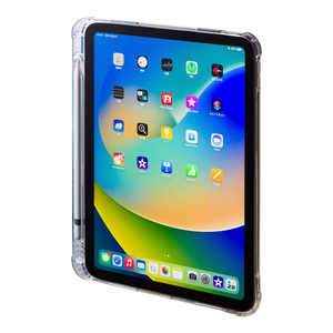 サンワサプライ 第10世代iPad 10.9インチ用ペン収納ポケット付きクリアカバー PDAIPAD1918CL