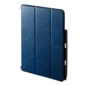サンワサプライ iPad 10.2インチ Apple Pencil収納ポケット付きケｰス ブルｰ PDA-IPAD1614BL