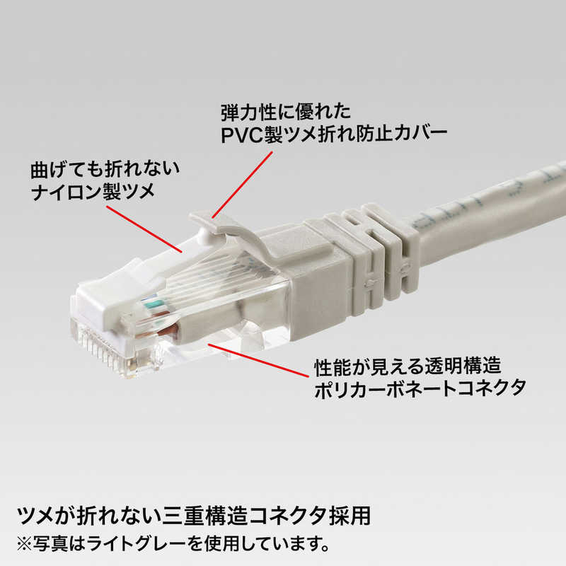 サンワサプライ サンワサプライ LANケーブル つめ折れ防止 KB-T6TS-005DN KB-T6TS-005DN