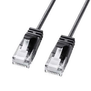 サンワサプライ 極細LANケーブル KB-SL6A-03BK サンワサプライ 極細LANケーブル KB-SL6A-03BK