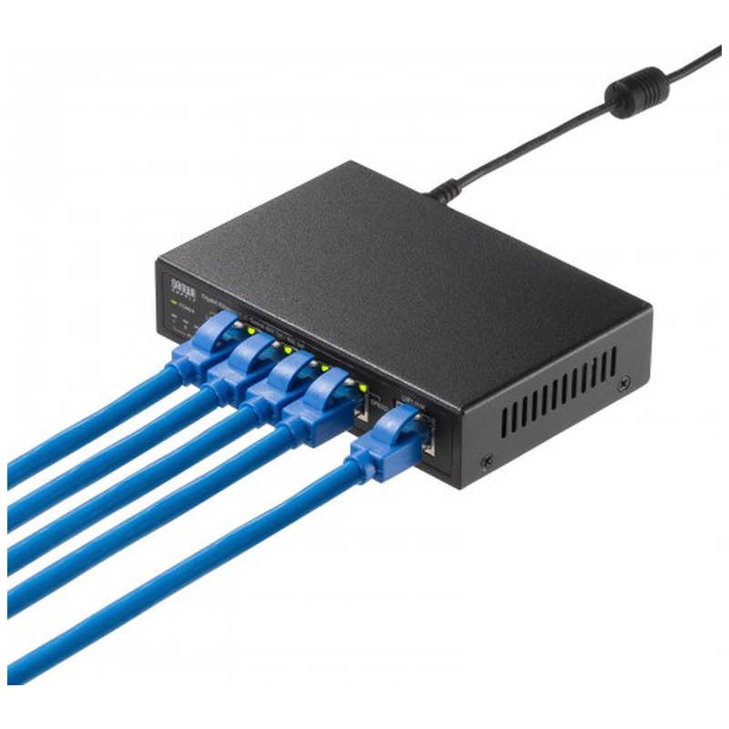 サンワサプライ サンワサプライ ギガビット対応PoEスイッチングハブ（5ポート） LAN-GIGAPOE52 LAN-GIGAPOE52