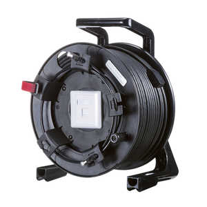 サンワサプライ 屋外用巻取り延長CAT6A LANケーブル KBMKE21BK サンワサプライ 屋外用巻取り延長CAT6A LANケーブル KBMKE21BK