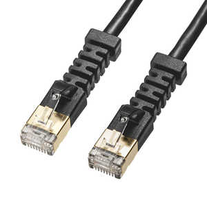 サンワサプライ 4方向固定CAT6A STP LANケーブル KB-T6ASYL-002BK