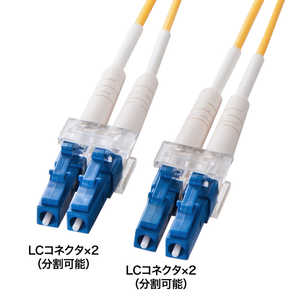 サンワサプライ メガネ型光ファイバケーブル(シングル8.6μm、LC×2-LC×2、1m) HKB-LCLC1-01N