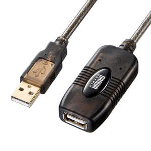 サンワサプライ 20m延長USBアクティブリピーターケーブル (USB Aコネクタ メス×1(ダウンストリーム) USB Aコネクタ オス×1(アップストリーム)) KB-USB-R220