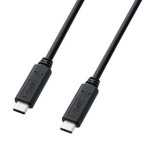 サンワサプライ 2.0m[USB-C ⇔ USB-C]3.1ケーブル 充電・転送 USB PD対応 3A KU30-CCP320 ブラック