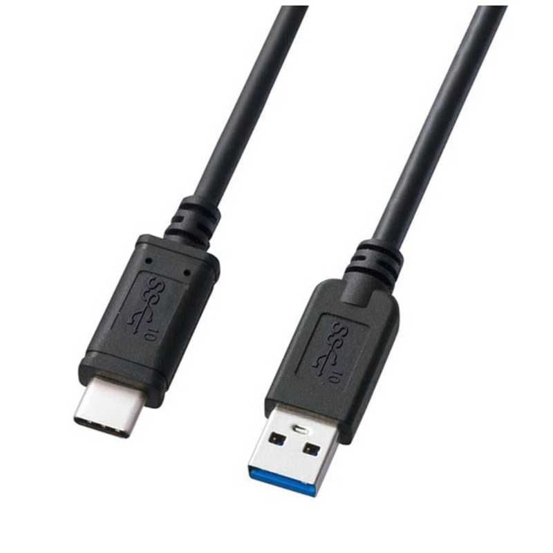 サンワサプライ サンワサプライ 1.0m[USB-C ⇔ USB-A]3.1 Gen2ケーブル 転送 KU31-CA10 ブラック  KU31-CA10 ブラック 