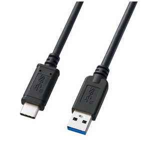 サンワサプライ 1.0m[USB-C ⇔ USB-A]3.1 Gen2ケーブル 転送 KU31-CA10 ブラック 