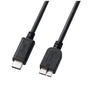 サンワサプライ 1.0m[USB-C ⇔ USB microB]3.1 Gen2ケーブル 転送 ブラック KU31-CMCB10