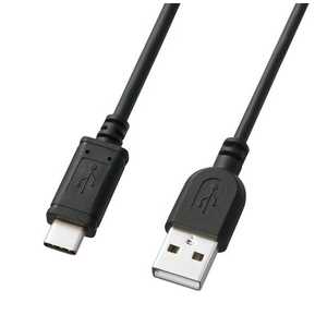 �T�����T�v���C 1.5m[USB-C �� USB-A]2.0�P�[�u�� �[�d�E�]�� �u���b�N KU-CA15K