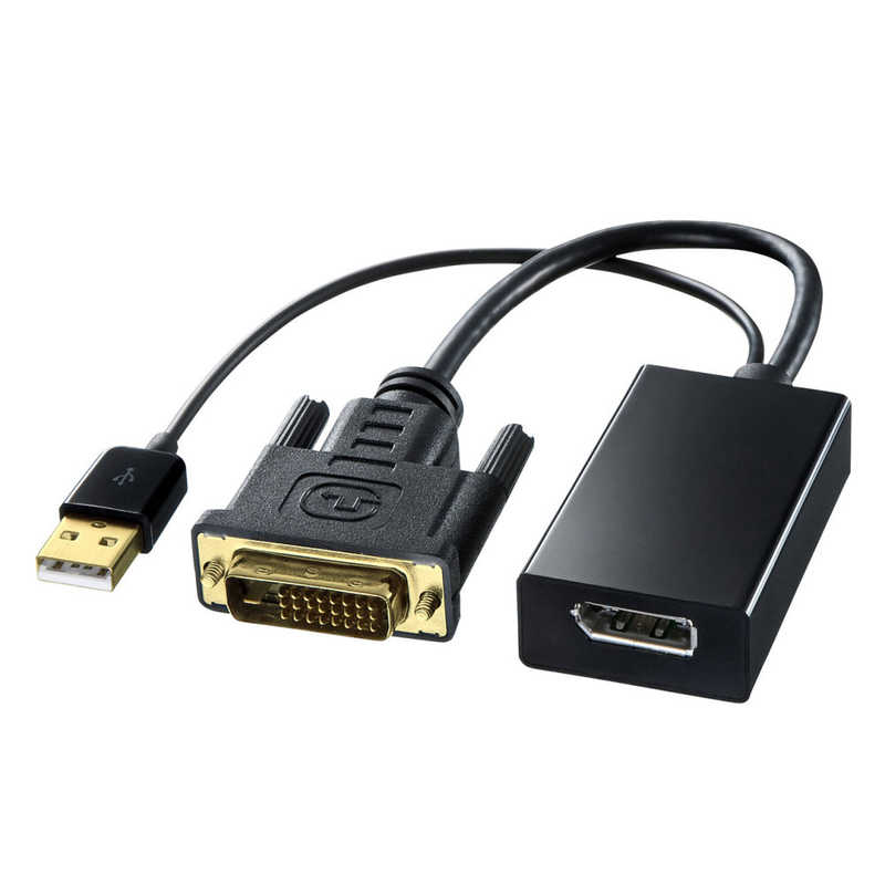 サンワサプライ サンワサプライ DVI-DisplayPort変換アダプタ ブラック [0.13m /DVI⇔DisplayPort] AD-DPFDV01 AD-DPFDV01