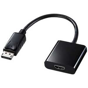 サンワサプライ 映像変換アダプタ ブラック [HDMI⇔DisplayPort /0.14m] AD-DPPHD01