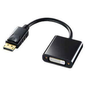 サンワサプライ 0.10m[DisplayPort オス→メス DVI] 変換アダプタ ブラック AD-DPDVA01