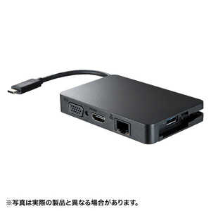 サンワサプライ [USB-C オス→メス HDMI / VGA / LAN / USB-A / USB-C] USB PD対応 60W 変換アダプタ AD-ALCMHVL