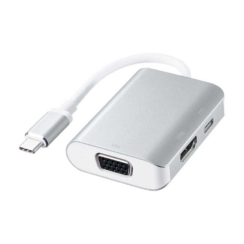 サンワサプライ サンワサプライ USB Type C-HDMI/VGA変換アダプタ PD60W対応 AD-ALCHV AD-ALCHV