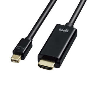 サンワサプライ 2m[HDMI ⇔ miniDisplayPort]変換ケーブル HDR対応 KC-MDPHDRA20