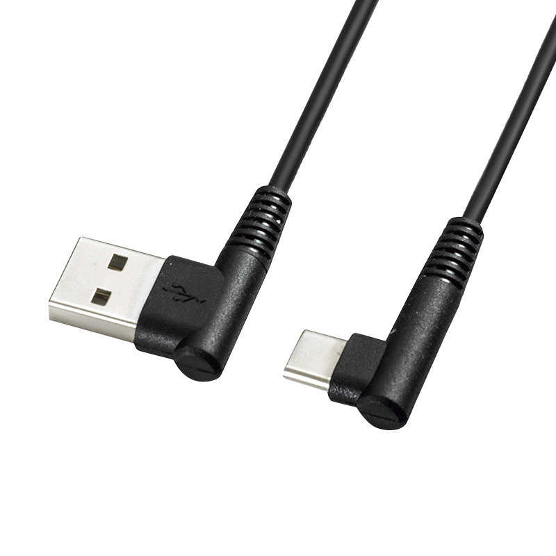 サンワサプライ サンワサプライ L型 1m[USB-C ⇔ USB-A]2.0ケーブル 充電･転送 ブラック KU-CALL10 KU-CALL10