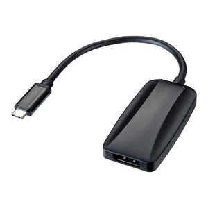 サンワサプライ 映像変換アダプタ [USB-C オス→メス DisplayPort] ブラック AD-ALCDP1401