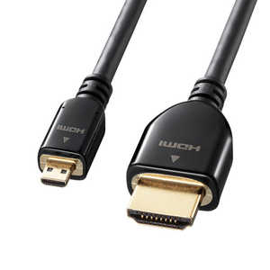 サンワサプライ イーサネット対応ハイスピードHDMIマイクロケーブル KM-HD23-30K サンワサプライ イーサネット対応ハイスピードHDMIマイクロケーブル KM-HD23-30K