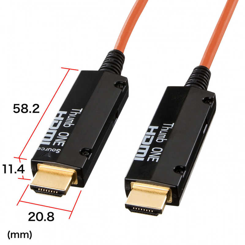サンワサプライ サンワサプライ HDMIケーブル /光ファイバー [50m /HDMI⇔HDMI /スタンダードタイプ] KM-HD20-FB50K KM-HD20-FB50K