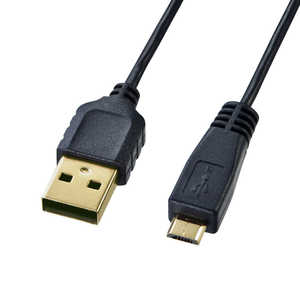 サンワサプライ USB-A ⇔ micro USBケーブル［転送 /1m /USB2.0] ブラック KUSLAMCB10K