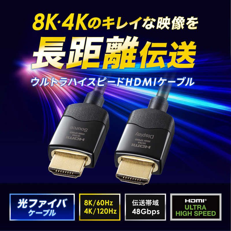 サンワサプライ 光ファイバHDMIケーブル 20m KM-HD20-FB20K AVケーブル
