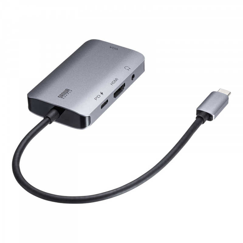 サンワサプライ サンワサプライ USB Type C-HDMI/VGA変換アダプタ（4K/30Hz/PD対応） ADALCHV02 ADALCHV02