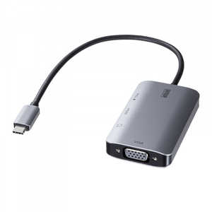 サンワサプライ USB Type C-HDMI/VGA変換アダプタ（4K/30Hz/PD対応） ADALCHV02
