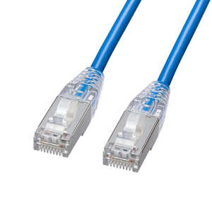 サンワサプライ カテゴリ7LANケーブル(スリム、やわらか、ツメ折れ防止コネクタ) KB-SL7YS-02BL サンワサプライ カテゴリ7LANケーブル(スリム、やわらか、ツメ折れ防止コネクタ) KB-SL7YS-02BL