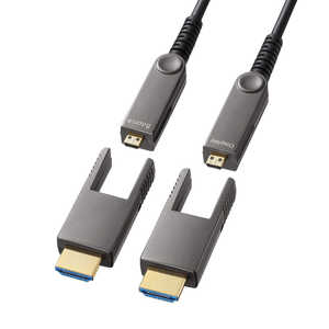 サンワサプライ 4K60Hz対応光ファイバHDMIケーブル(50m) KM-HD20-PFBAD50 サンワサプライ 4K60Hz対応光ファイバHDMIケーブル(50m) KM-HD20-PFBAD50