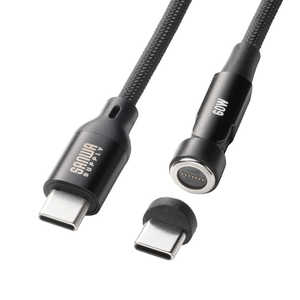 サンワサプライ USB2.0 Type-Cケーブル(マグネットコネクタ・540度回転・PD60W・1m) KU-CCP60MG10BK サンワサプライ USB2.0 Type-Cケーブル(マグネットコネクタ・540度回転・PD60W・1m) KU-CCP60MG10BK
