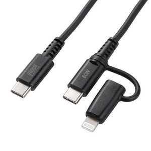 サンワサプライ USB2.0 Type-Cケーブル(Lightning変換アダプタ付き・ブラック) KB-IPLTCCP6010BK サンワサプライ USB2.0 Type-Cケーブル(Lightning変換アダプタ付き・ブラック) KB-IPLTCCP6010BK