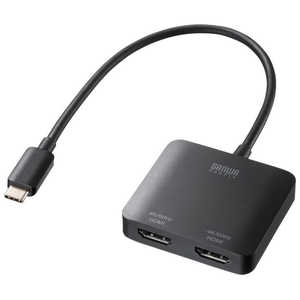 サンワサプライ USB Type C-HDMI変換アダプタ(2ポート/4K対応) AD-ALCMST2HD2 サンワサプライ USB Type C-HDMI変換アダプタ(2ポート/4K対応) AD-ALCMST2HD2