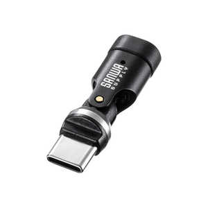 サンワサプライ USB2.0 Type-Cアダプタ(540度回転・240W・ブラック) AD-USB34CCFBK サンワサプライ USB2.0 Type-Cアダプタ(540度回転・240W・ブラック) AD-USB34CCFBK