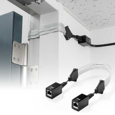 サンワサプライ すきま用 CAT6A 延長LANケーブル(PoE対応) KB-FL6ASTP