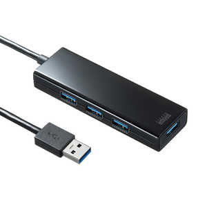 サンワサプライ 急速充電ポｰト付きUSB3.1 Gen1 ハブ USB-3H420BK