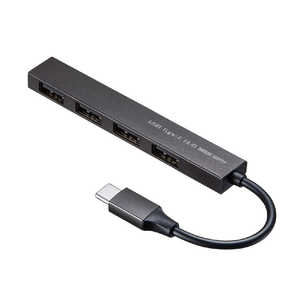 サンワサプライ USB Type-C USB2.0 4ポｰト スリムハブ USB-2TCH23S