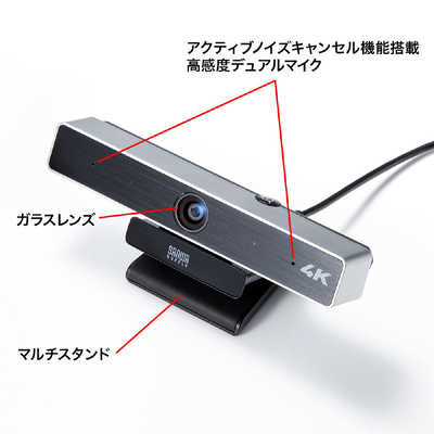 ウェブカメラ マイク内蔵 会議用 CMS-V52S 有線 サンワサプライ ウェブカメラ マイク内蔵 会議用 [有線] CMS