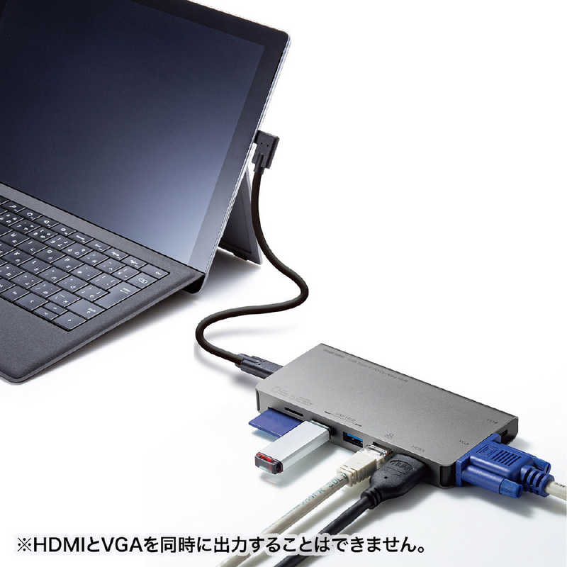 サンワサプライ サンワサプライ USB Type-C ドッキングハブ USB-3TCH13S2 USB-3TCH13S2