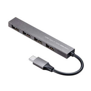サンワサプライ USB Type-C USB2.0 4ポート スリムハブ USB2TCH23SN