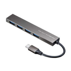 サンワサプライ USB Type-C 4ポートスリムハブ USB3TCH25SN