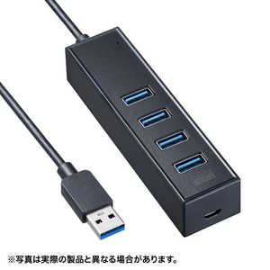 サンワサプライ 磁石付USB3.2Gen1 4ポートハブ USB3H405BKN