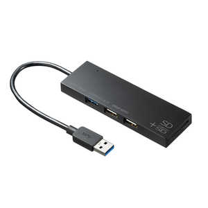 サンワサプライ USB3.1+2.0コンボハブ カードリーダー付き USB3HC316BKN
