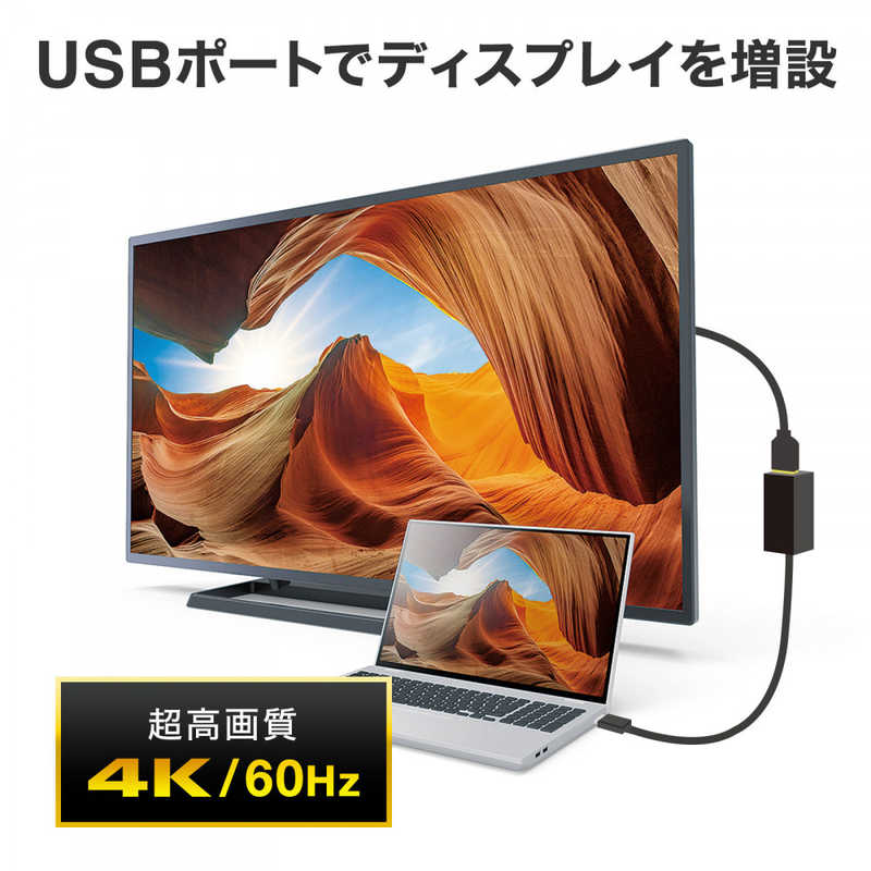 サンワサプライ サンワサプライ USB Type-Cハブ付き HDMI変換アダプタ USB-3TCH35BK USB-3TCH35BK