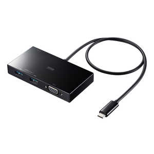 サンワサプライ VGA付USB TypeCハブ USB-3TCV1BK