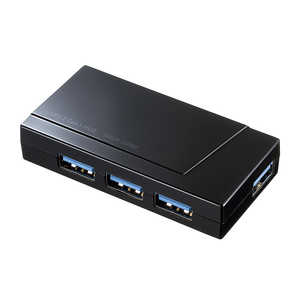 サンワサプライ USB3.2 Gen1 4ポートハブ(4ポート・バスパワー) USB-3H417BKN