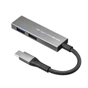 サンワサプライ USB Type-C 2ポートスリムハブ USB-S3TCH24MS