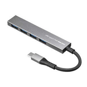 サンワサプライ USB Type-C 4ポートスリムハブ USB-S3TCH25MS